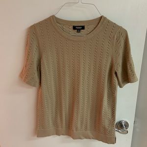 Camel knit top